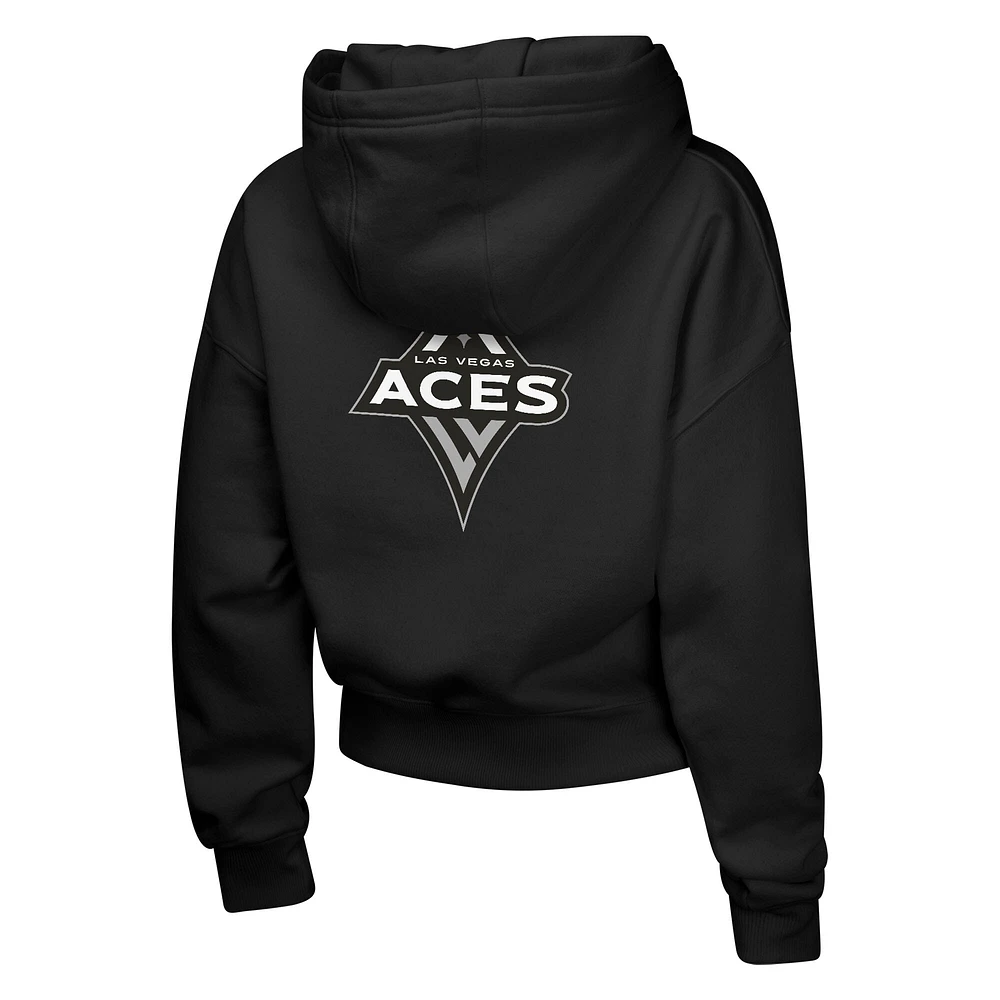 Girls Youth  Black Las Vegas Aces Top Closer Fashion Pullover Hoodie