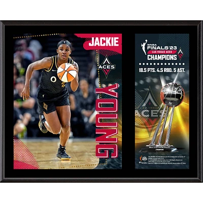 Jackie Young Las Vegas Aces 2023 WNBA Finals Champions 12" x 15" Sublimated Player Plaque