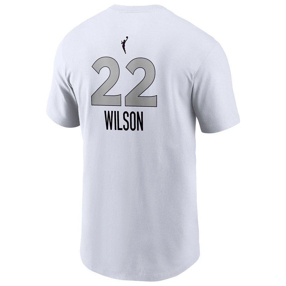 Men's Nike A'ja Wilson White Las Vegas Aces Heroine Edition Name & Number T-Shirt