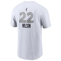 Men's Nike A'ja Wilson White Las Vegas Aces Heroine Edition Name & Number T-Shirt