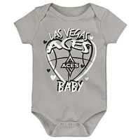 Newborn Outerstuff  Las Vegas Aces Slide Home 3-Piece Creeper Set