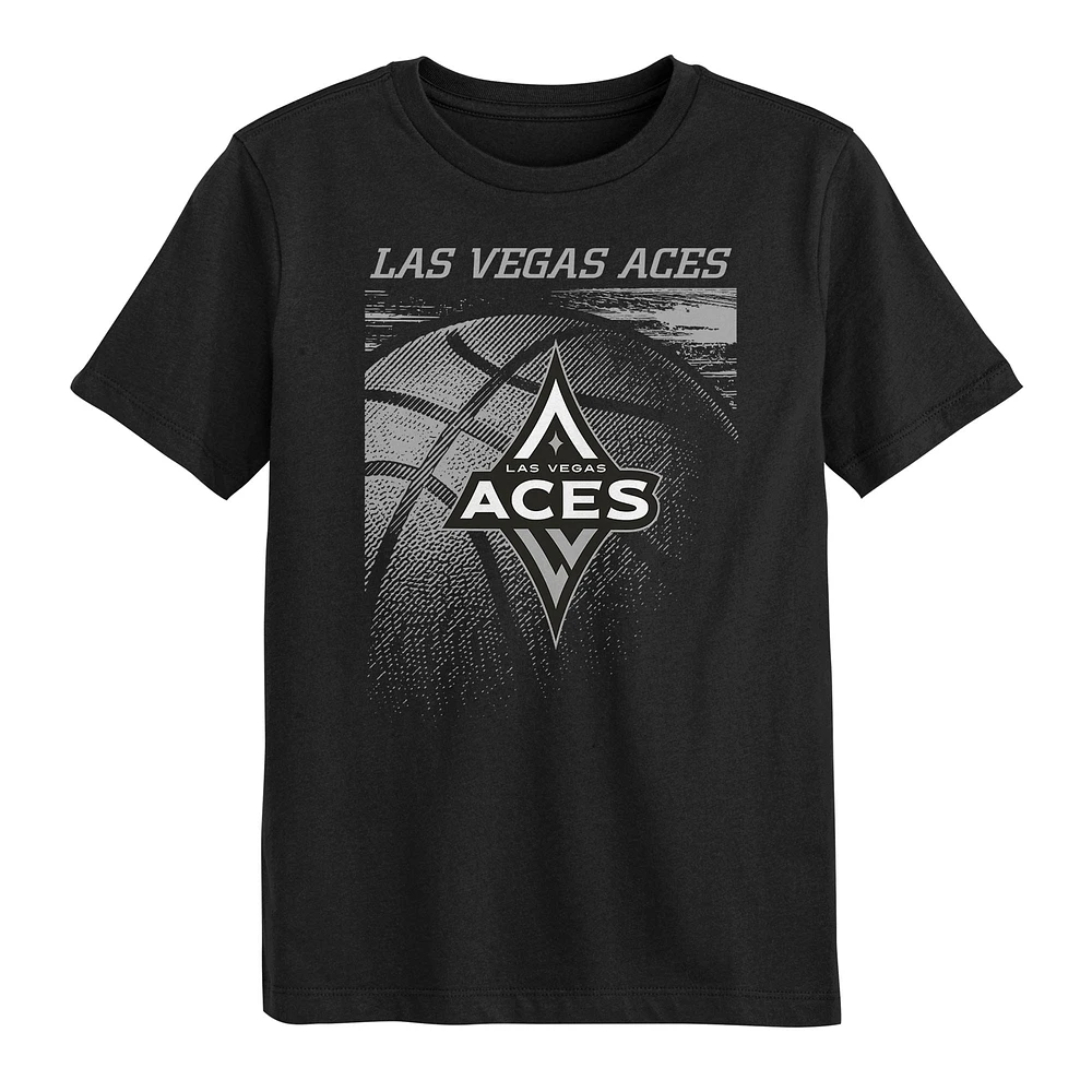 T-shirt noir « Big Ball » des Aces de Las Vegas pour enfants d'âge préscolaire