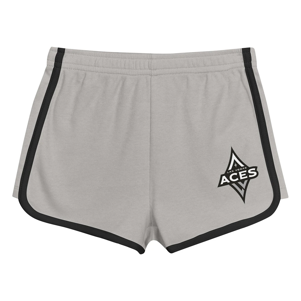 Ensemble t-shirt et short gris pour tout-petit des Las Vegas Aces Double Run