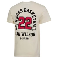 T-shirt unisexe A'ja Wilson Natural Las Vegas Aces Player ID Arch