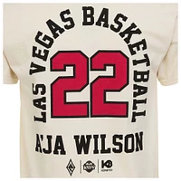T-shirt unisexe A'ja Wilson Natural Las Vegas Aces Player ID Arch