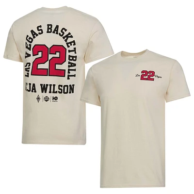 T-shirt unisexe A'ja Wilson Natural Las Vegas Aces Player ID Arch