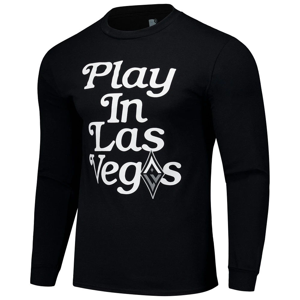 T-shirt unisexe noir à manches longues Las Vegas Aces Play