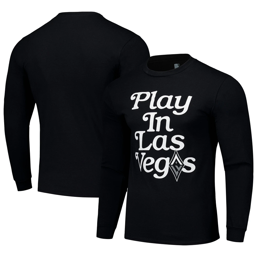 T-shirt unisexe noir à manches longues Las Vegas Aces Play