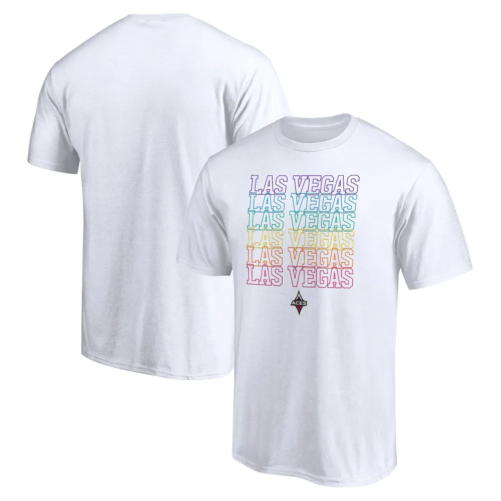 Lids Las Vegas Aces Fanatics Branded Wordmark Pride T-Shirt