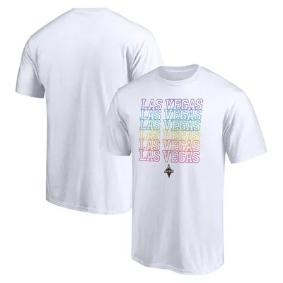 Las Vegas Aces Fanatics Branded Wordmark Pride T-Shirt - White