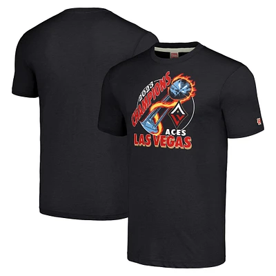 Unisex Homage Charcoal Las Vegas Aces 2023 WNBA Finals Champions Trophy Tri-Blend T-Shirt