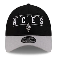 Unisex New Era Black/Silver Las Vegas Aces 2025 WNBA Draft 9TWENTY Adjustable Hat