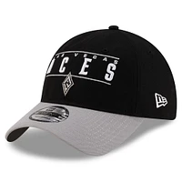 Unisex New Era Black/Silver Las Vegas Aces 2025 WNBA Draft 9TWENTY Adjustable Hat