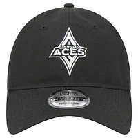 Casquette ajustable unisexe New Era noire avec logo Core Aces Las Vegas Aces 9TWENTY