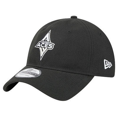 Casquette ajustable unisexe New Era noire avec logo Core Aces Las Vegas Aces 9TWENTY