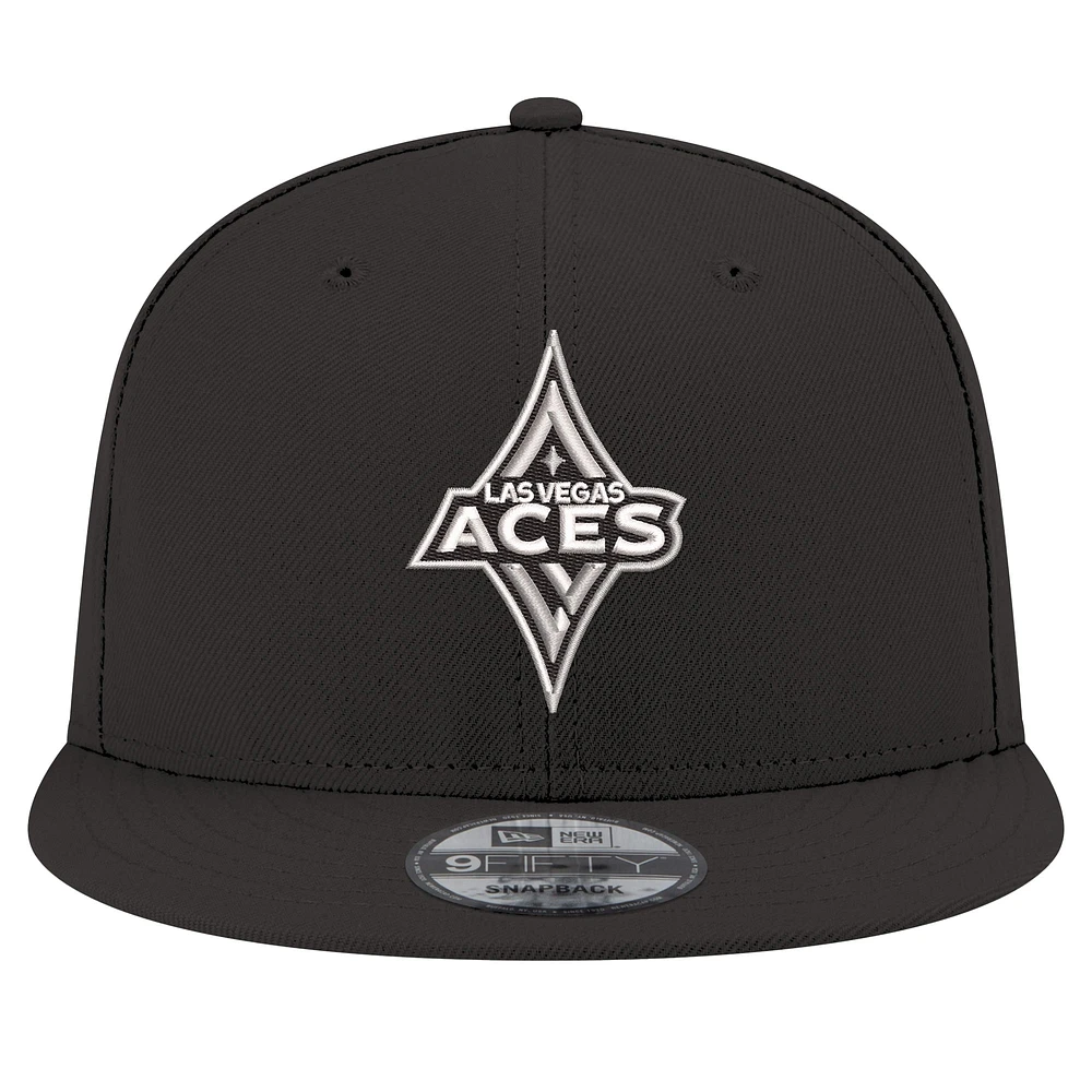 Unisex New Era Black Las Vegas Aces Logo 9FIFTY Snapback Hat