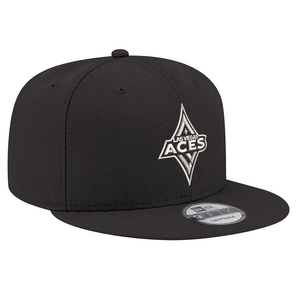 Unisex New Era Black Las Vegas Aces Logo 9FIFTY Snapback Hat