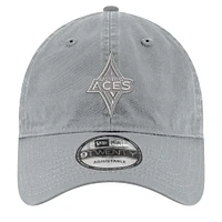 Casquette ajustable unisexe New Era grise Las Vegas Aces Core Tonal 9TWENTY