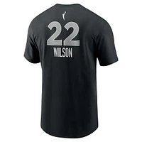 Unisex Nike A'ja Wilson Black Las Vegas Aces Explorer Edition Name & Number T-Shirt