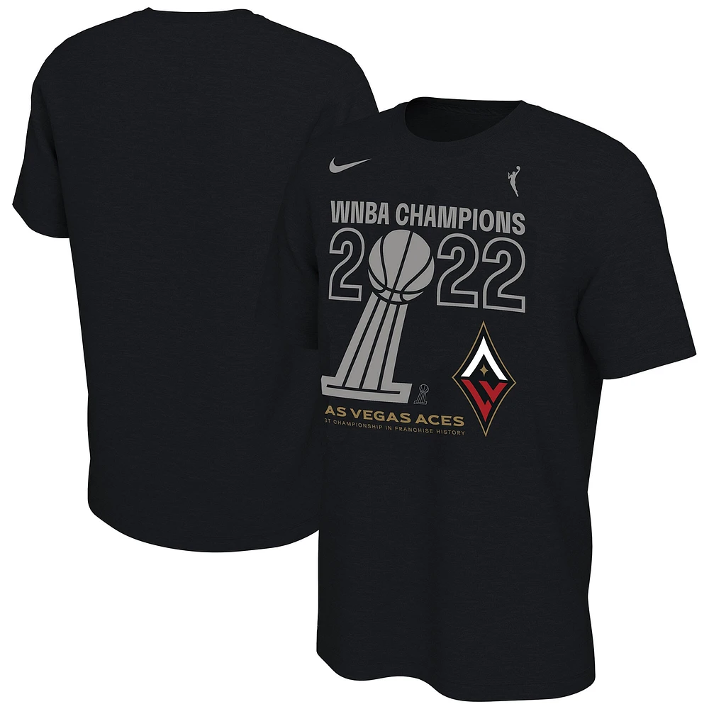 T-shirt unisexe Nike Las Vegas Aces 2022 WNBA Champions Trophy noir