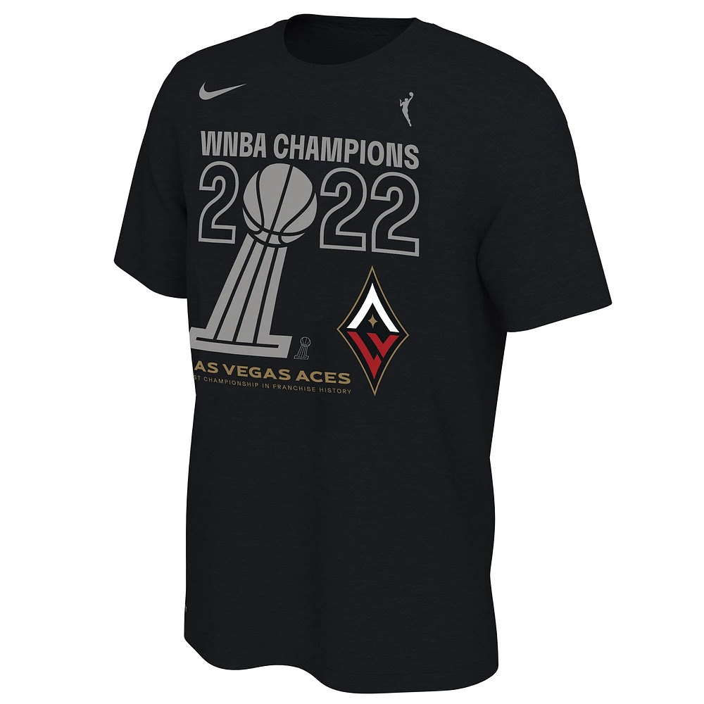 T-shirt unisexe Nike Las Vegas Aces 2022 WNBA Champions Trophy noir