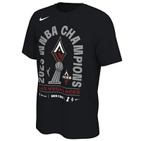 T-shirt unisexe Nike noir Las Vegas Aces 2023 WNBA Finals Champions Locker Room authentique