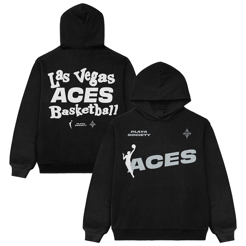 Sweat à capuche unisexe noir de l'équipe des Las Vegas Aces la Playa Society