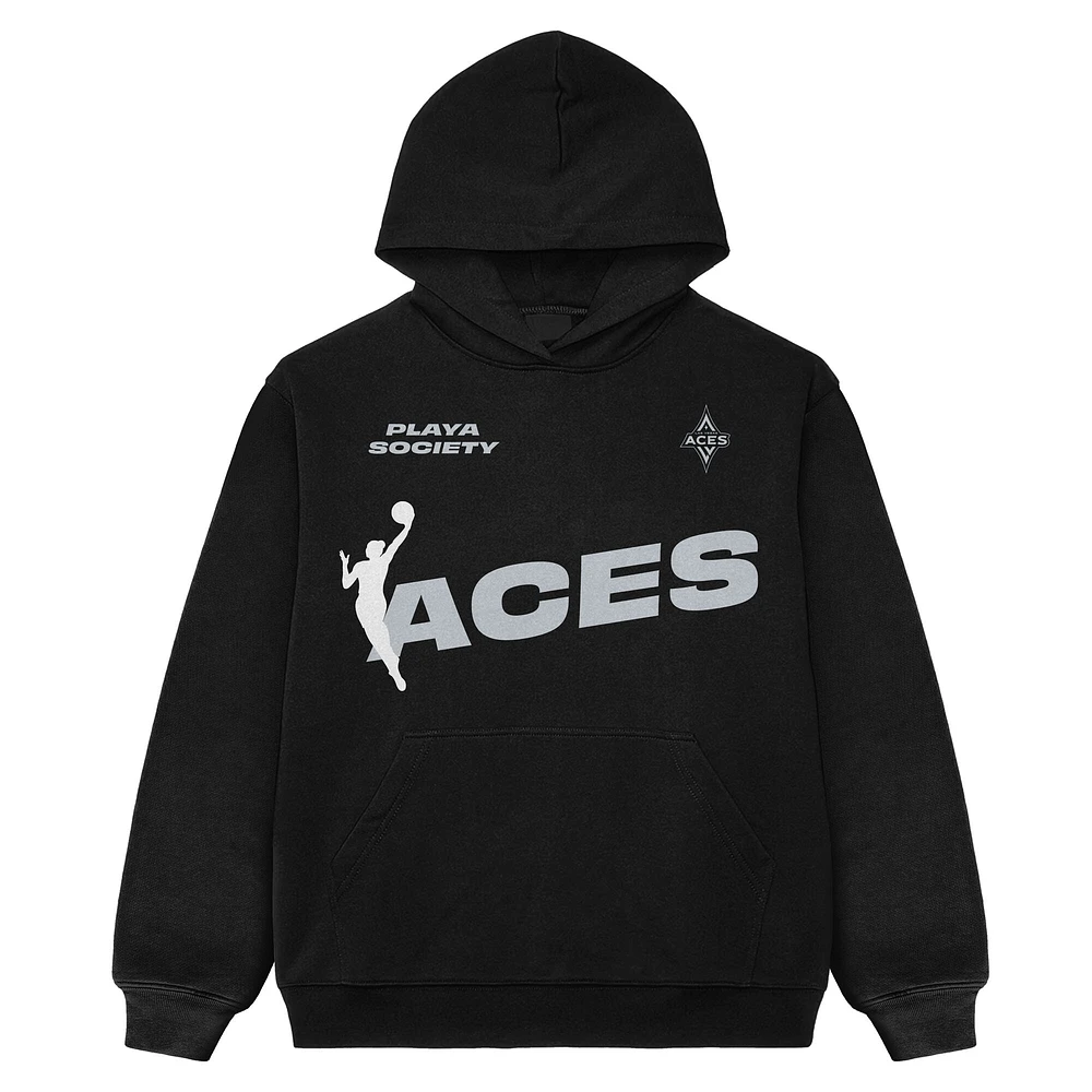 Sweat à capuche unisexe noir de l'équipe des Las Vegas Aces la Playa Society