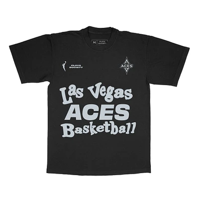 T-shirt unisexe noir avec logo Las Vegas Aces de la Playa Society