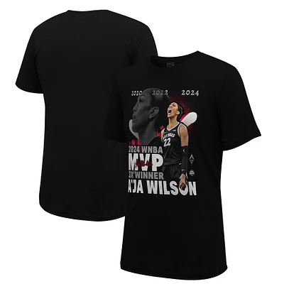 Unisex Stadium Essentials A'ja Wilson Black Las Vegas Aces 2024 WNBA MVP T-Shirt