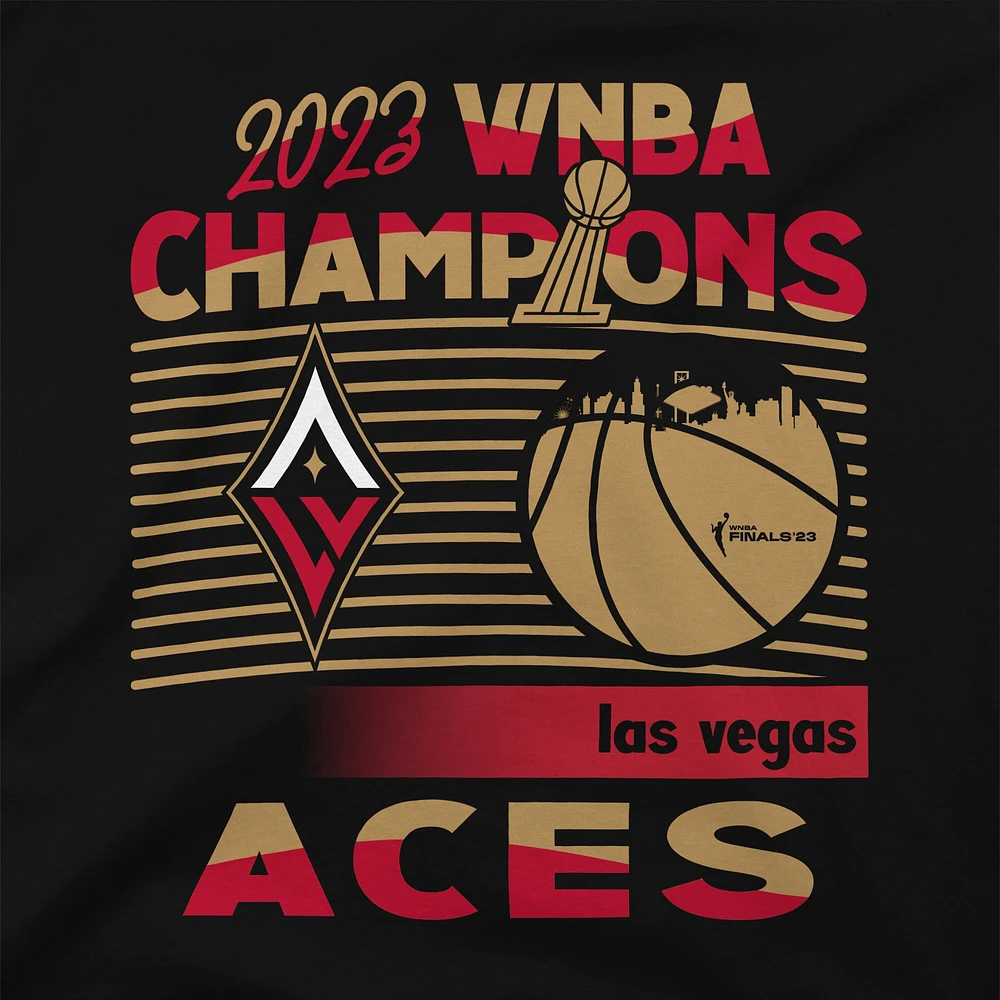 Sweat-shirt unisexe Stadium Essentials noir Las Vegas Aces 2023 WNBA Finals Champions Baller Crewneck Sweatshirt