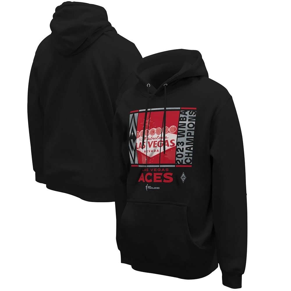 Unisex Stadium Essentials Black Las Vegas Aces 2023 WNBA Finals Champions Skyline Pullover Hoodie