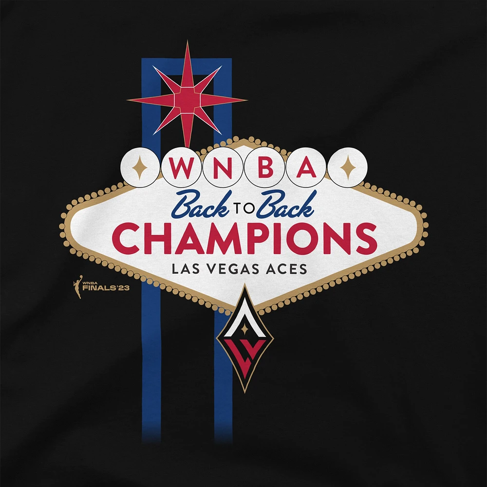 Sweat à capuche unisexe Stadium Essentials noir Las Vegas Aces 2023 Champions de la finale WNBA Bienvenue