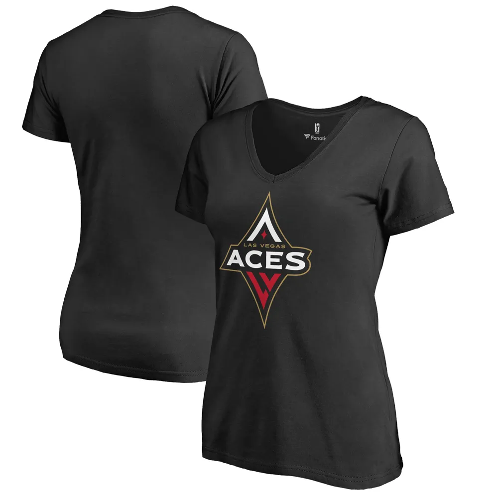 Lids Las Vegas Aces Fanatics Branded Women's Primary Logo V-Neck T-Shirt -  Black