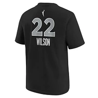 Youth Nike A'ja Wilson Black Las Vegas Aces Explorer Edition Name & Number T-Shirt