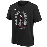 T-shirt authentique noir pour jeunes Las Vegas Aces 2023 WNBA Finals Champions Locker Room