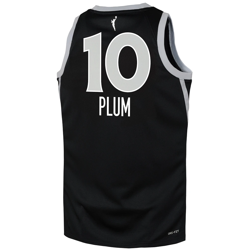 Maillot de joueur Nike Kelsey Plum noir pour jeune Las Vegas Aces Explorer Edition