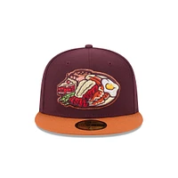 Men's New Era  Burgundy Las Vegas Aviators Theme Nights 59FIFTY Fitted Hat