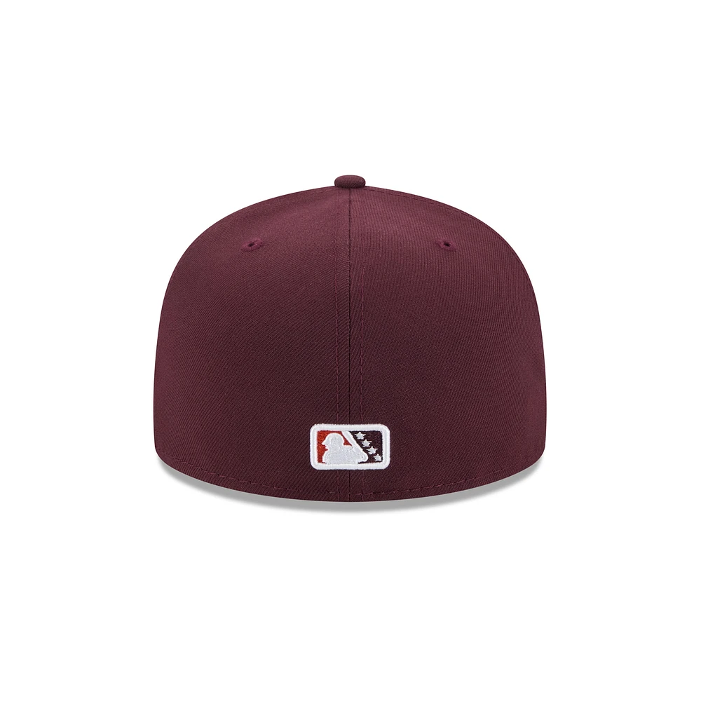 Men's New Era  Burgundy Las Vegas Aviators Theme Nights 59FIFTY Fitted Hat