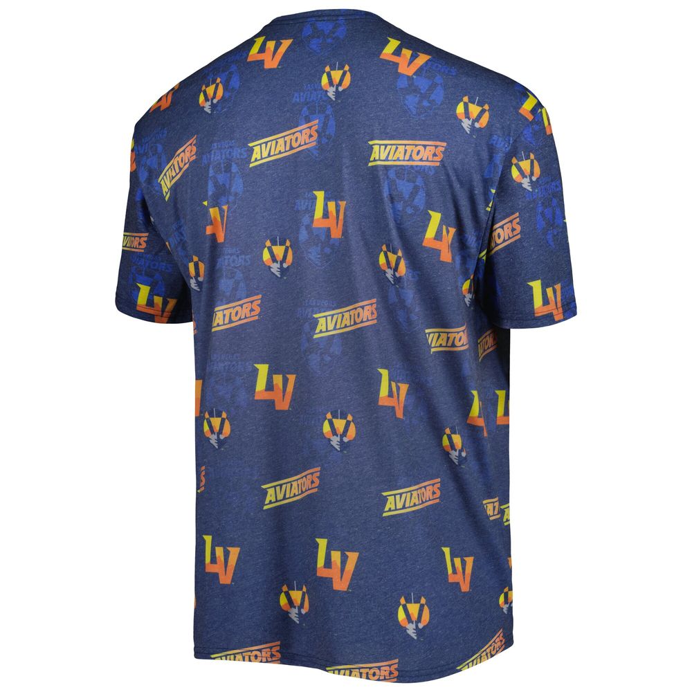 Men's Navy Las Vegas Aviators Allover Print Crafted T-Shirt