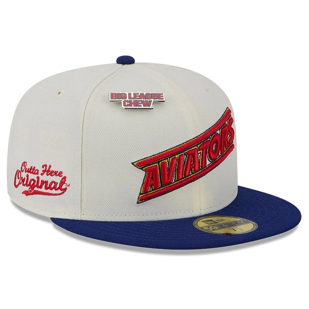 Casquette ajustée 59FIFTY originale blanche Las Vegas Aviators Big League Chew New Era pour hommes