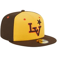 Casquette ajustée New Era jaune Las Vegas Aviators Theme Nights Stars 59FIFTY pour homme