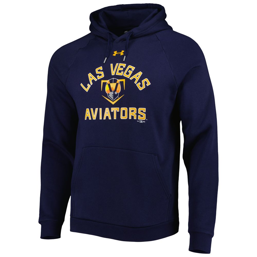 Men's Under Armour Navy Las Vegas Aviators All Day Raglan Fleece Pullover Hoodie