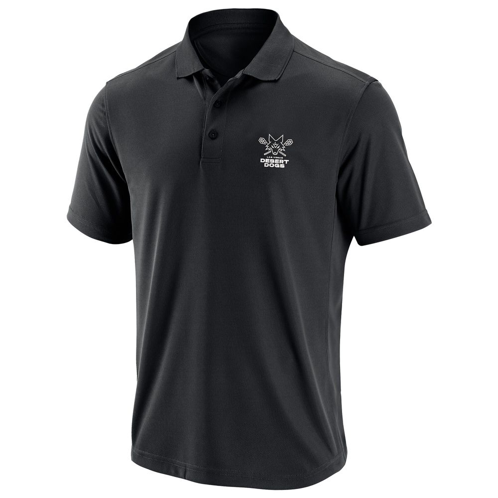 Men's Black Las Vegas Desert Dogs Primary Logo Polo