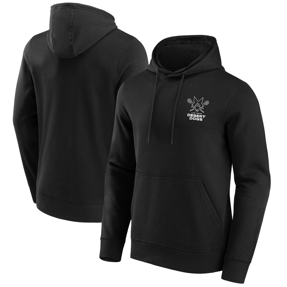 Men's Black Las Vegas Desert Dogs Solid Blend Pullover Hoodie