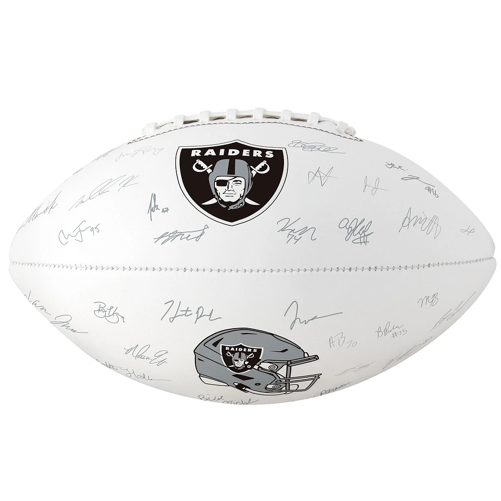 Ballon de football à signature autographe des Raiders de Las Vegas