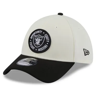 Las Vegas Raiders New Era 2022 Inspire Change  39THIRTY Flex Hat - Cream/Black