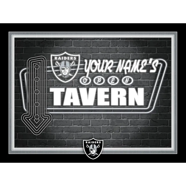 Las Vegas Raiders 12'' x 16'' Framed Circle Logo Print - Black