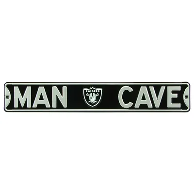 Las Vegas Raiders 6" x 36" Man Cave Steel Street Sign - Black