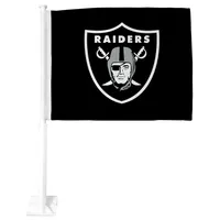 Drapeau de voiture double face Premium Las Vegas Raiders noir